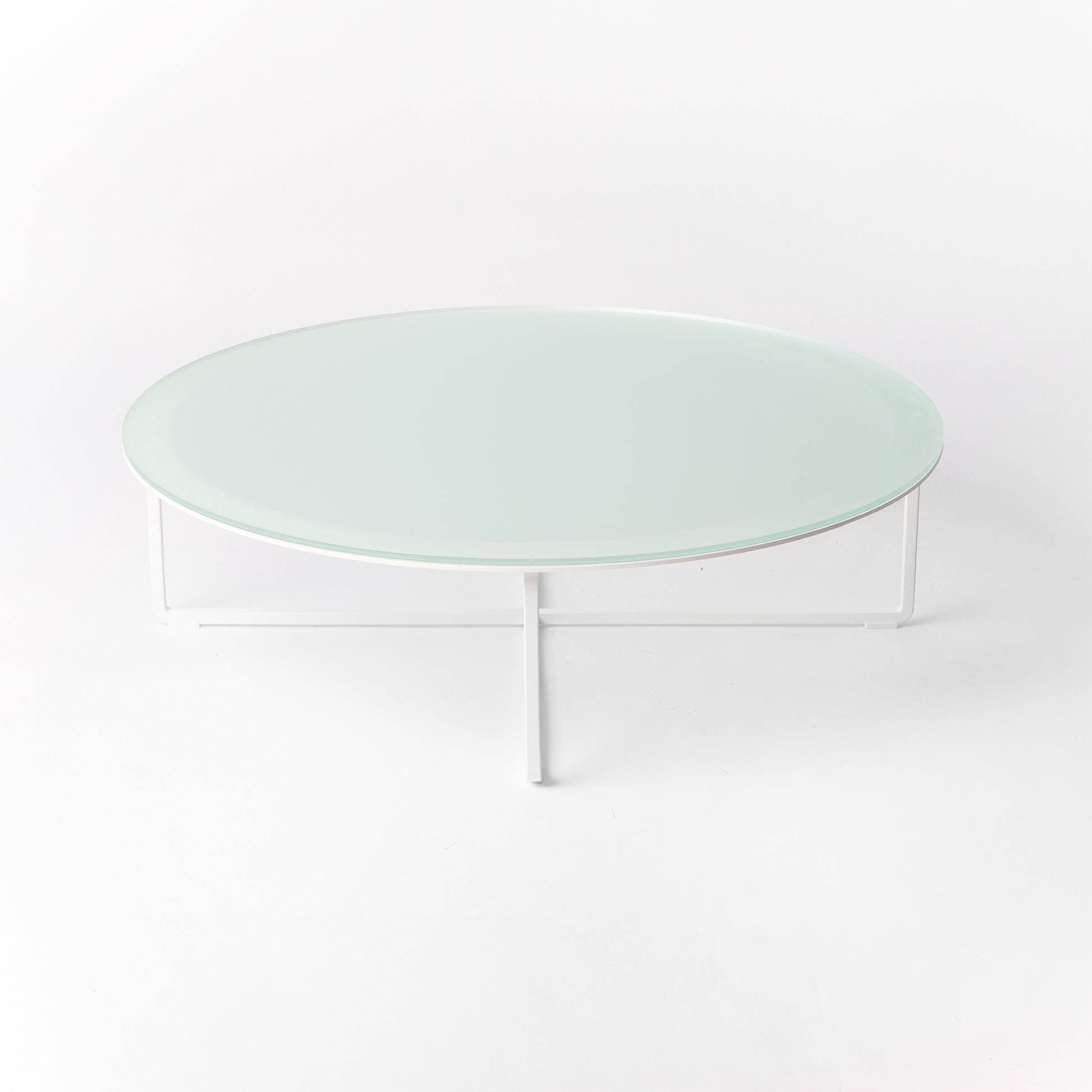 Handcrafted Circo X Lounge table in natural wood - front view showing minimal Scandinavian design